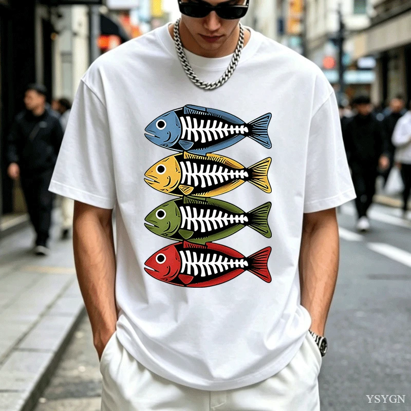 Street Fashion For Short Guys - Heren katoenen T-shirt met retroprint van