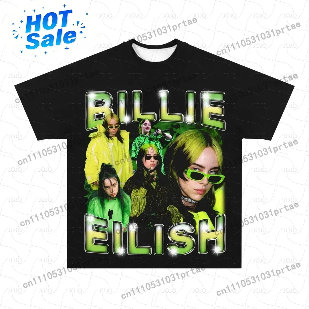 Billie Eilish Retro Patroon T- - Street Fashion Men 2025 recensie en prijs