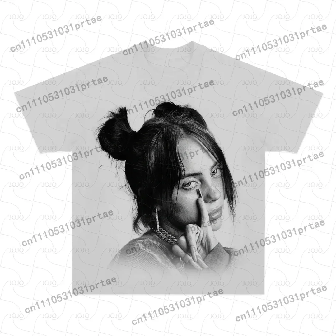 Billie Eilish Retro Patroon T- - Street Fashion Men 2025 recensie en prijs
