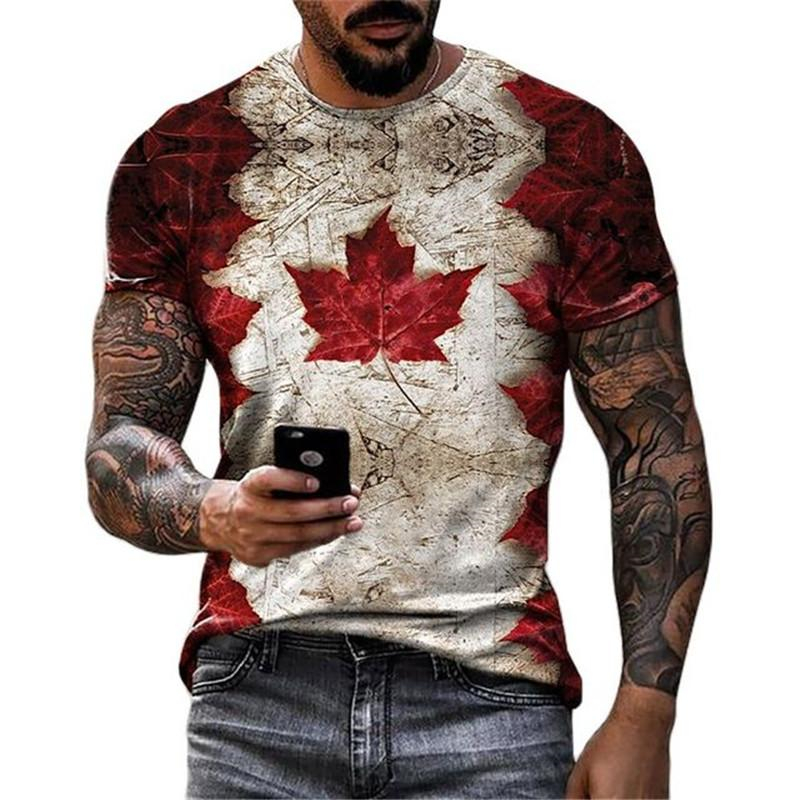 Retro Canada Vlag T-shirt 3D G - Street Fashion Canada recensie en prijs