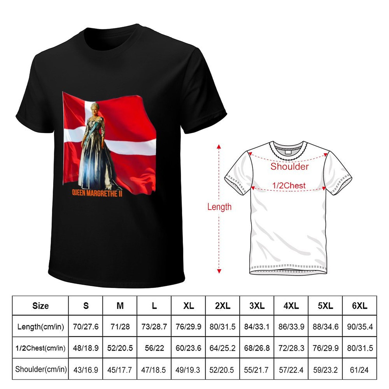 Koningin Margrethe II T-Shirt  - Queen Street Fashion recensie en prijs