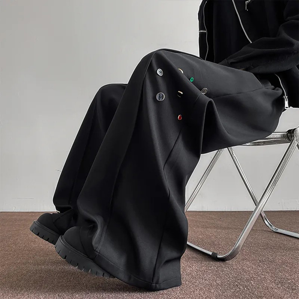 Herenbroeken Knoopdecoratie Du - Street Fashion Men 2025 recensie en prijs