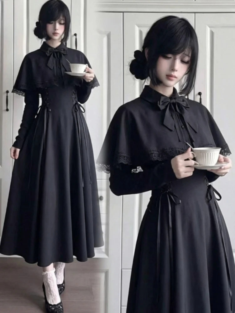 Zwarte gothic lolita midi-jurk - Fashion Street Night recensie en prijs