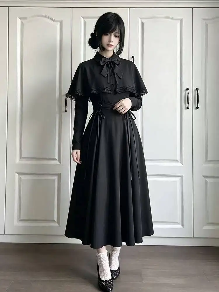 Zwarte gothic lolita midi-jurk - Fashion Street Night recensie en prijs
