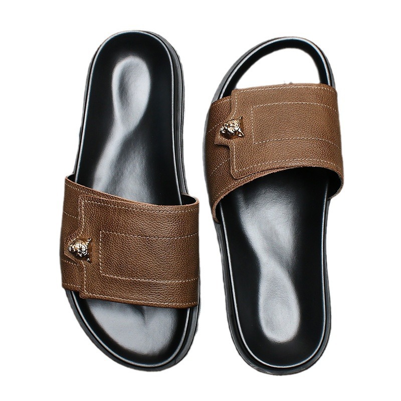 2025 Nieuwe Lederen Slippers M - Street Fashion Men 2025 recensie en prijs
