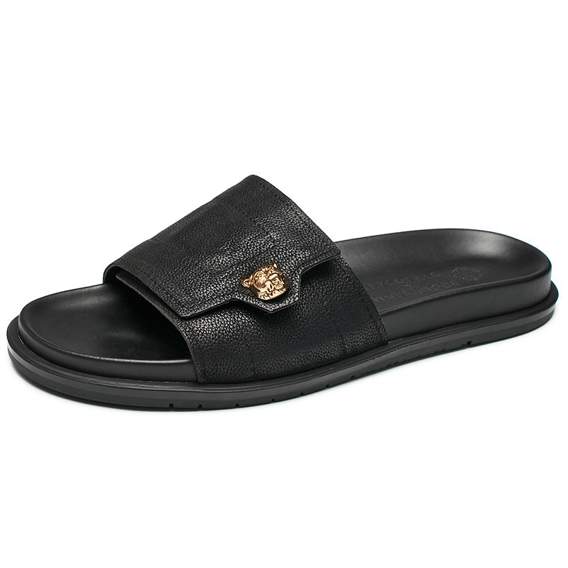 2025 Nieuwe Lederen Slippers M - Street Fashion Men 2025 recensie en prijs