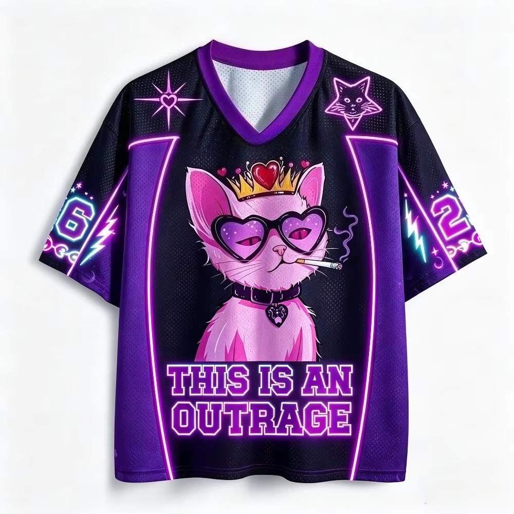 Queen Cat Patroon 3D Geprint H - Queen Street Fashion recensie en prijs