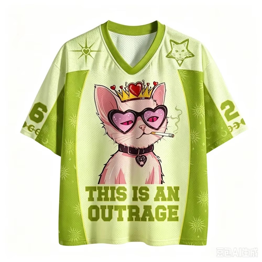 Queen Cat Patroon 3D Geprint H - Queen Street Fashion recensie en prijs