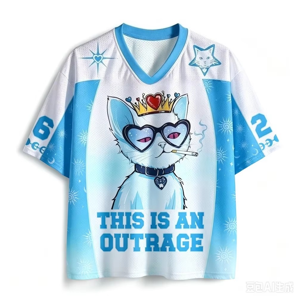 Queen Cat Patroon 3D Geprint H - Queen Street Fashion recensie en prijs